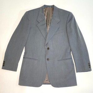 Giorgio Armani Pure Virgin Wool Gray Striped 2 Button Blazer Suit Jacket Men's S